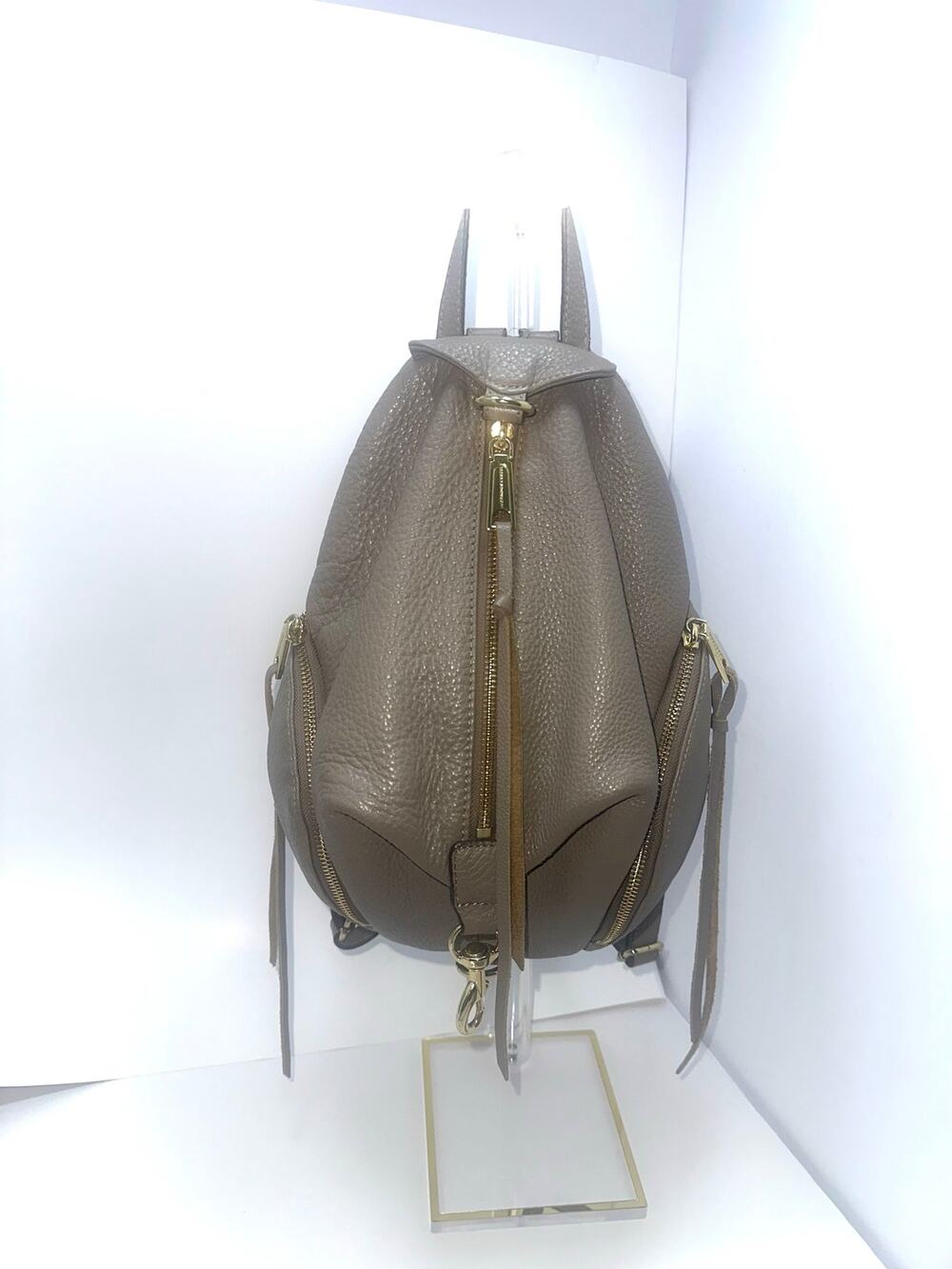 Rebecca Minkoff Julian Taupe Pebbled Leather Backpack